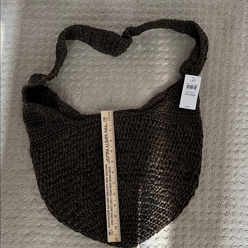 Handwoven Dark Brown Shoulder Tote Bag - Unbranded - Picture 2 of 3